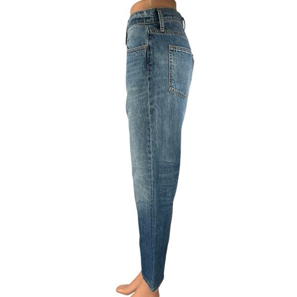 Vince Women's Blue High Waist Distressed Flared Bootcut Denim Jeans Pants Sz 28 - Picture 2 of 5